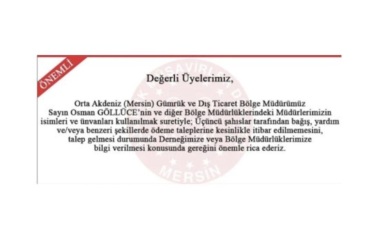 Değerli Üyelerimizin Dikkatine